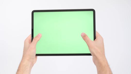 手点击绿屏平板视频素材模板下载