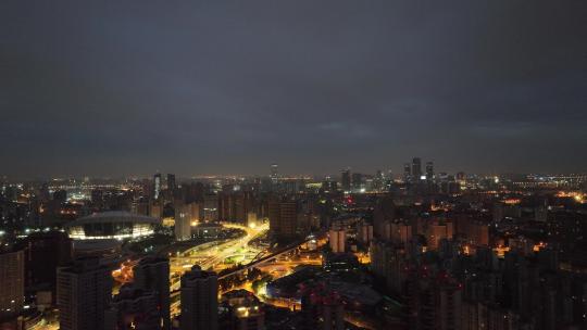 徐家汇夜景航拍