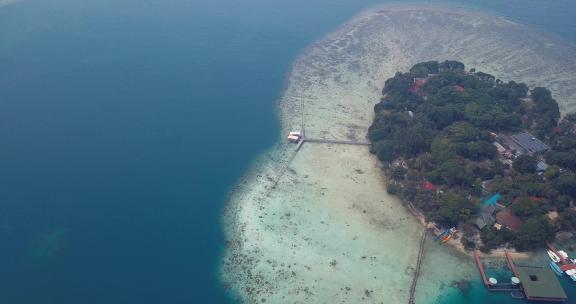 印尼 亚航 大海 小岛 航拍