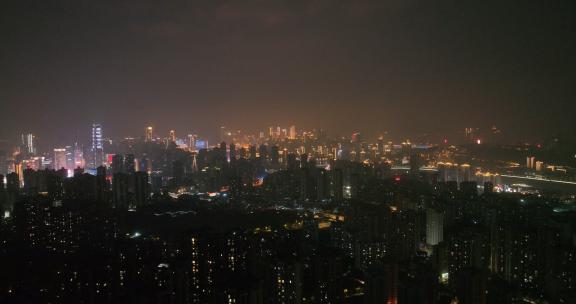 重庆渝中区夜景航拍重庆大景嘉陵江夜景风光高清在线视频素材下载