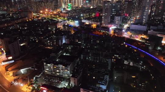 昆明五华区夜景航拍视频素材模板下载