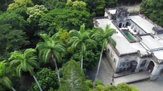 潘拍摄从水族馆公园拉格到救世主基督经过棕榈树
巴西里约热内卢/D