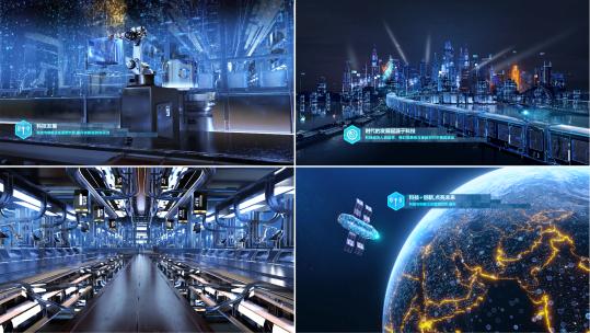 科技虚拟智慧城市穿梭片头高清在线视频素材下载