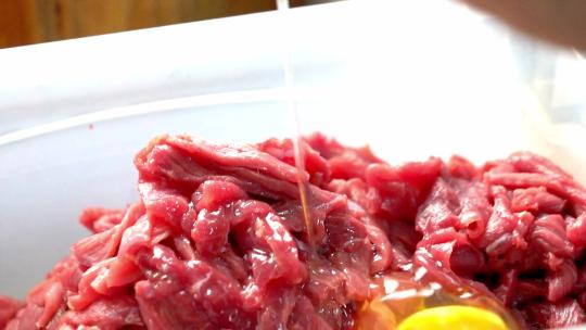 美食牛肉腌制视频素材模板下载