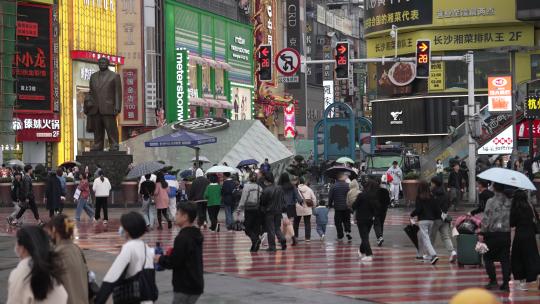 长沙黄兴路步行街街景