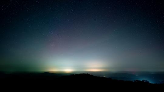 湖南浏阳大围山唯美银河星空延时摄影