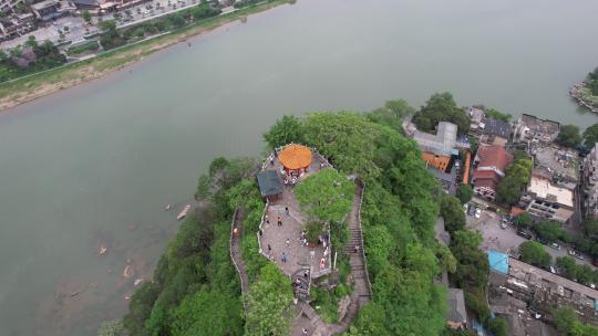 广西桂林叠彩山景区航拍