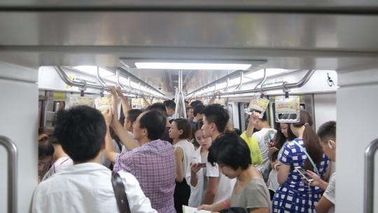 北京地铁交通工具乘客站台提示视频素材模板下载