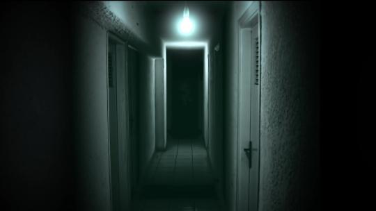 黑暗的走廊黑暗光明希望漆黑的走廊视频素材模板下载