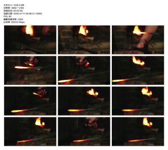 《熔火之中：铁匠锻造的光与影》高清在线视频素材下载