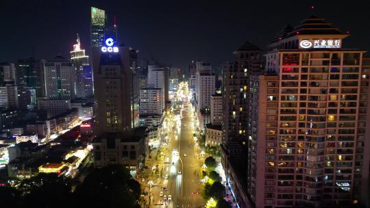 航拍云南昆明城市夜景交通视频素材模板下载