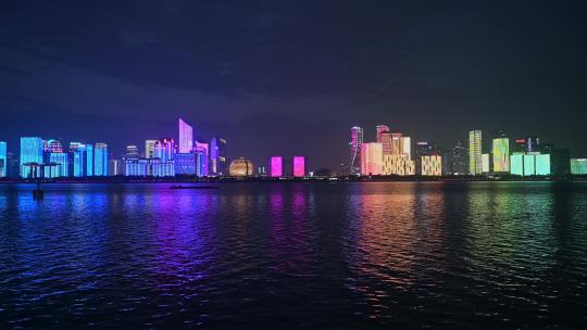 杭州钱江新城市民中心夜景灯光秀