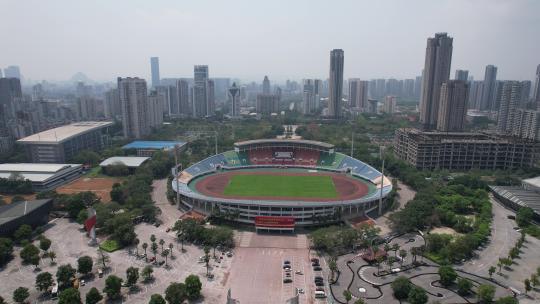 广西柳州体育中心航拍