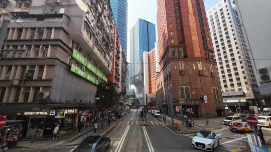 香港街景叮叮车视频素材模板下载