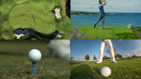 【合集】高尔夫球场打球的人视频素材模板下载