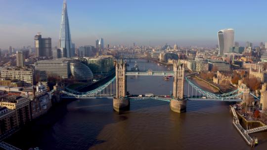 英国伦敦塔桥美景繁华都市
