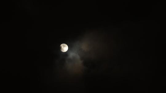 夜晚月亮延时素材