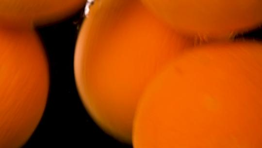 橙子在水中特写视频素材模板下载