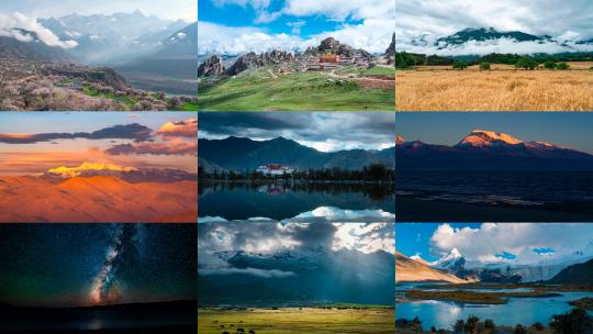 【4K】西藏自然风景风光延时合集高清在线视频素材下载