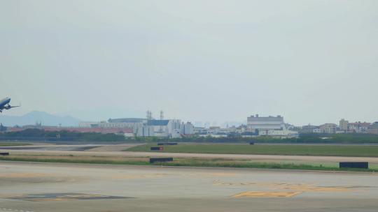 福建厦门高崎国际机场起飞厦航航班视频素材模板下载