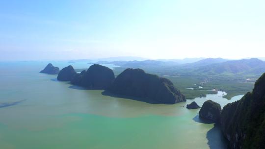 泰国知名景点攀牙湾全景