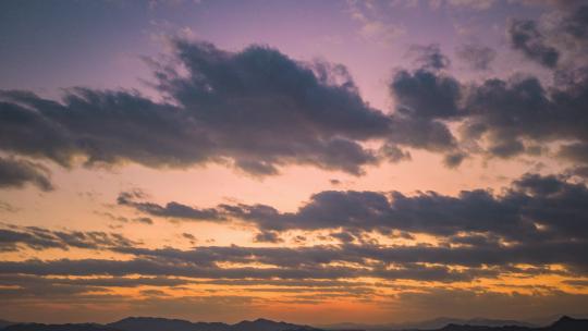 夕阳晚霞日落火烧云延时摄影