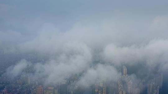 珠海地标建筑上空云世界二十