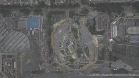 LOG格式广州天环广场航拍视频素材模板下载