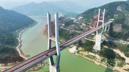 4K航拍贵州岩架大桥视频素材模板下载