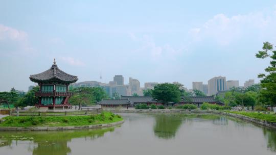 中式园林古建筑写意园林小桥流水