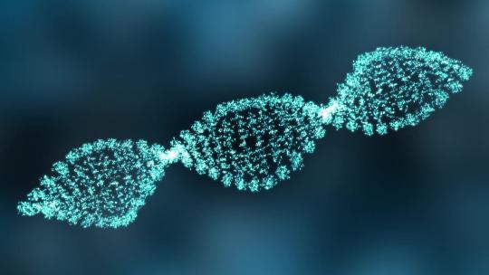 旋转 DNA 链的抽象视频