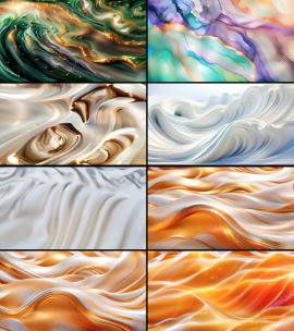 唯美梦幻创意抽象纹理金色波浪背景高清在线视频素材下载