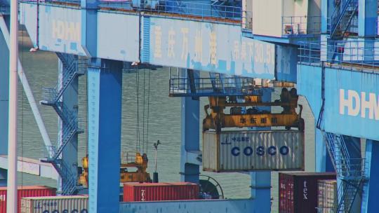 港口码头集装箱视频素材模板下载