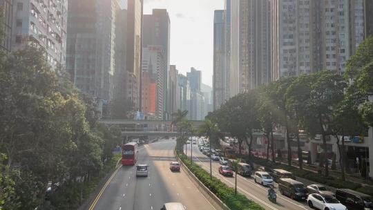 香港街头交通城市景观
