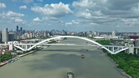 上海卢浦大桥航拍