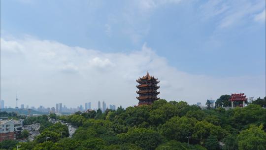 延时摄影武汉城市旅游地标古建筑黄鹤楼