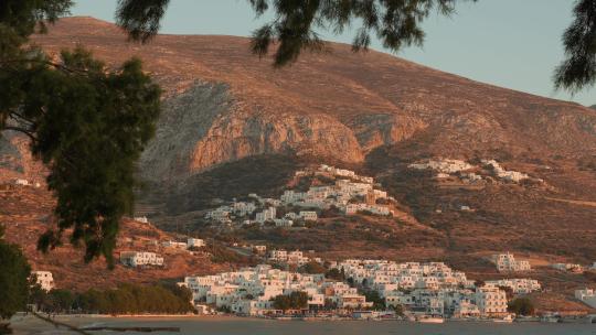 希腊的阿莫戈斯村视频素材模板下载