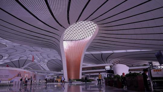 4k高清相机摄北京大兴机场侯机厅（1）