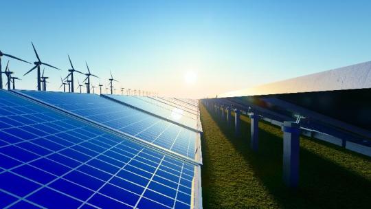 碳中和新能源太阳能光伏面板发电