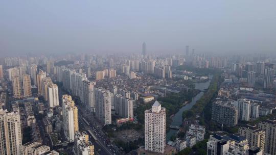 4k 航拍温州城市景观全景