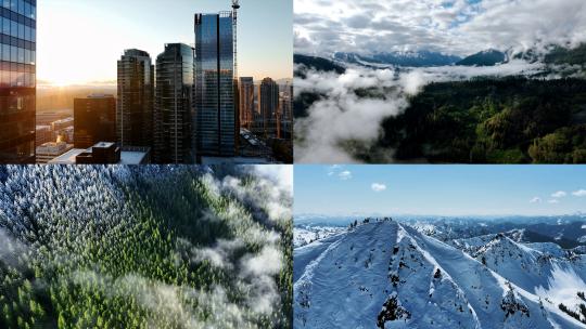 航拍云海森林城市雪山合集