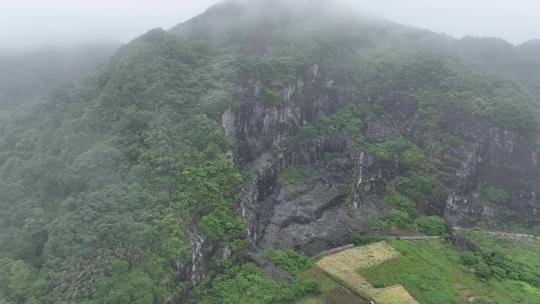 大自然森林茶园村庄云雾大山云海