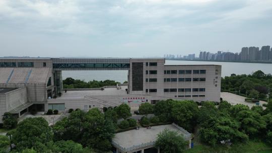 航拍江西九江市博物馆视频素材模板下载