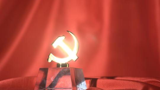 爱国主题教育 红色党建 党徽视频素材模板下载