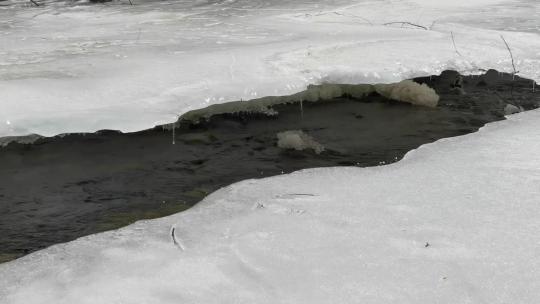 春天小溪冰雪融化开河流水合集
