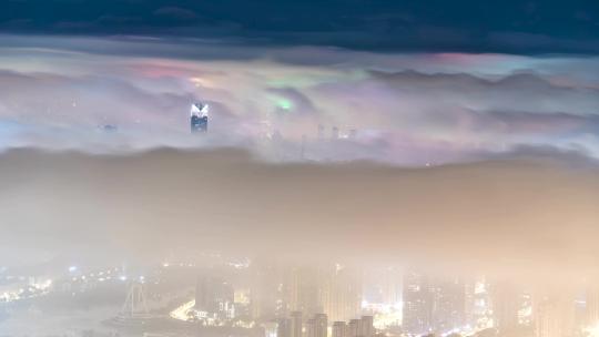 福州城平流雾