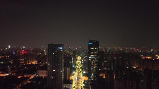 昆明北京路白云路夜景航拍