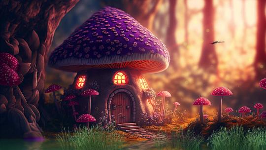 童话森林的蘑菇屋