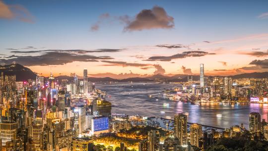 香港夜景延时