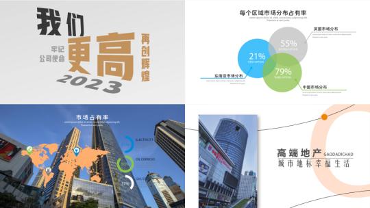 2023公司年度总结快闪AE模板